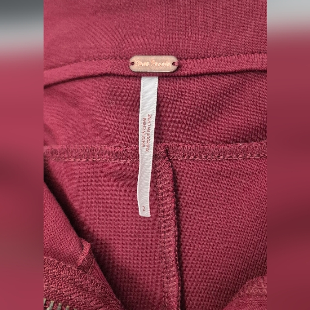 Free People Red Flared Pants - Picture 6 of 6